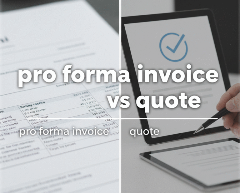 Pro Forma Invoice vs Quote